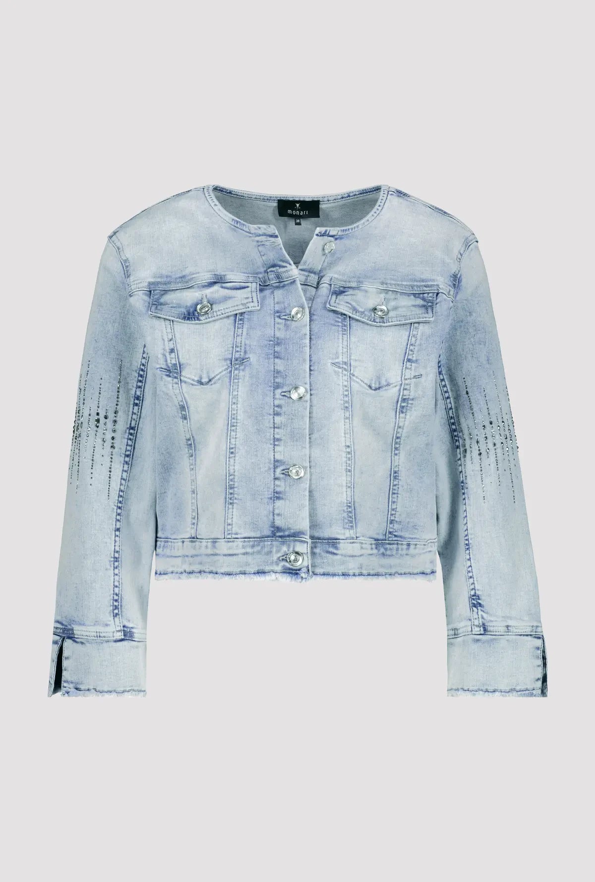 
                  
                    408876 Frayed denim jacket
                  
                