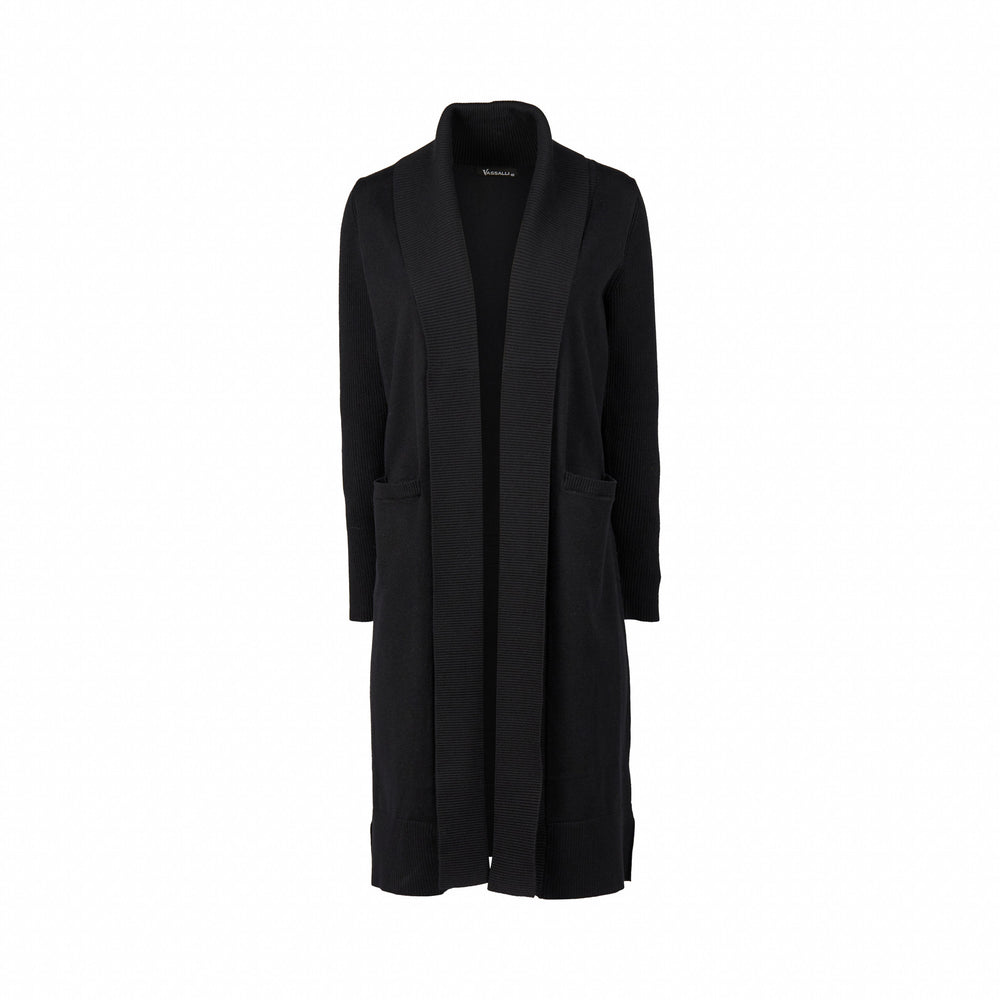 
                  
                    1065 Vassalli Open Longline Cardi with Pockets -black
                  
                