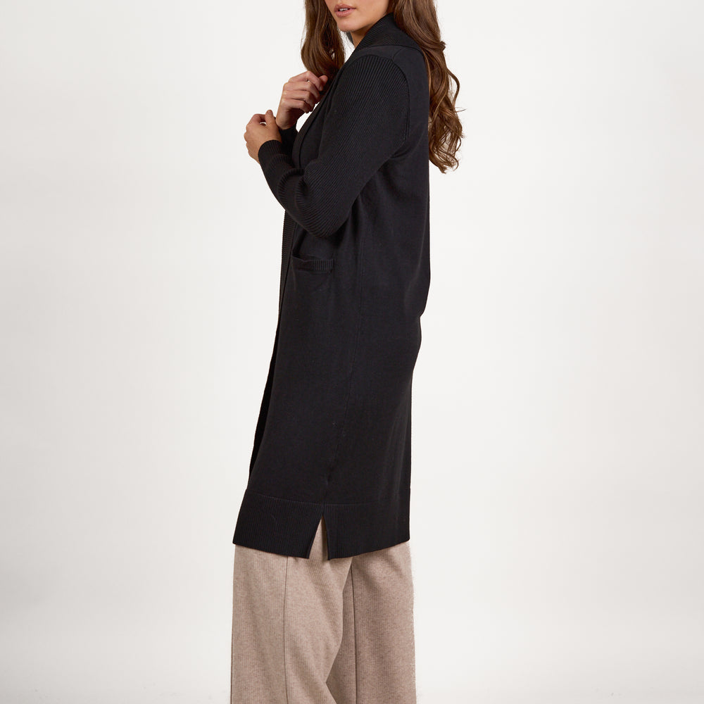 
                  
                    1065 Vassalli Open Longline Cardi with Pockets -black
                  
                