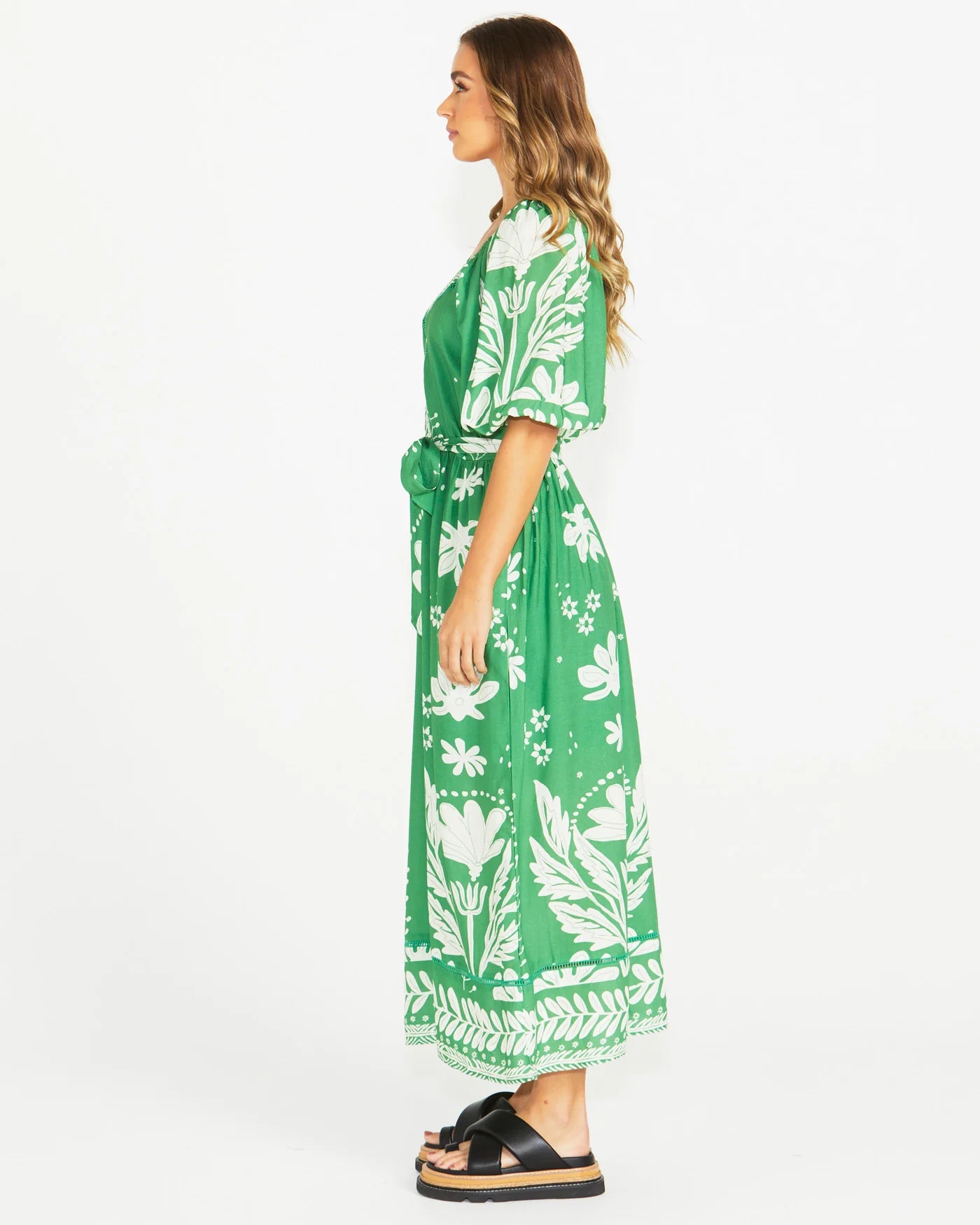 
                  
                    Lyndel Dress - Green Floral
                  
                