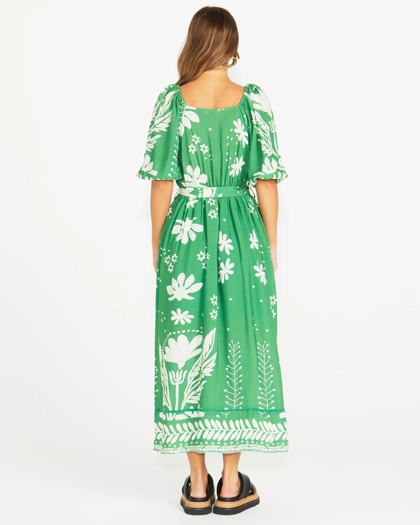 
                  
                    Lyndel Dress - Green Floral
                  
                