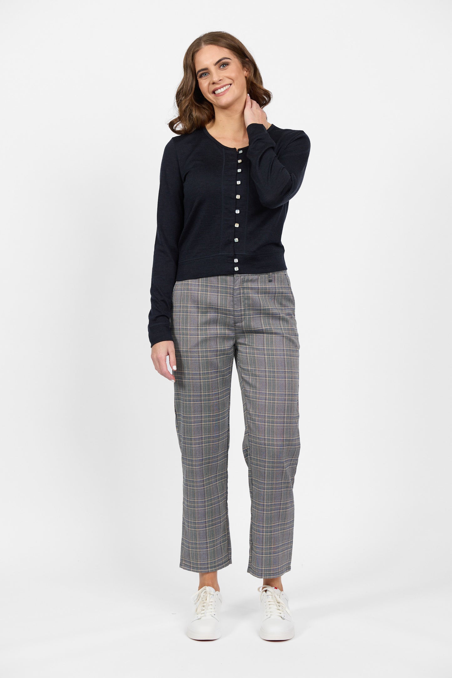 
                  
                    Vassalli Merino Cropped Cardi in Midnight
                  
                