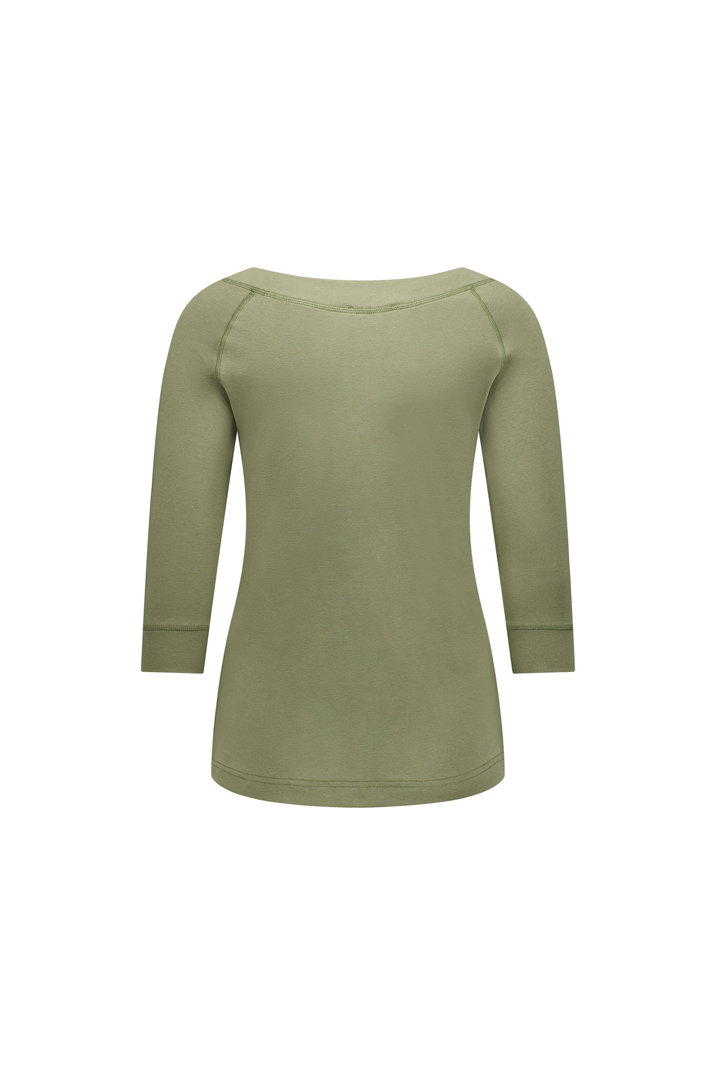 
                  
                    4381 Boat Neck 3/4 Sleeve Top -Olive
                  
                