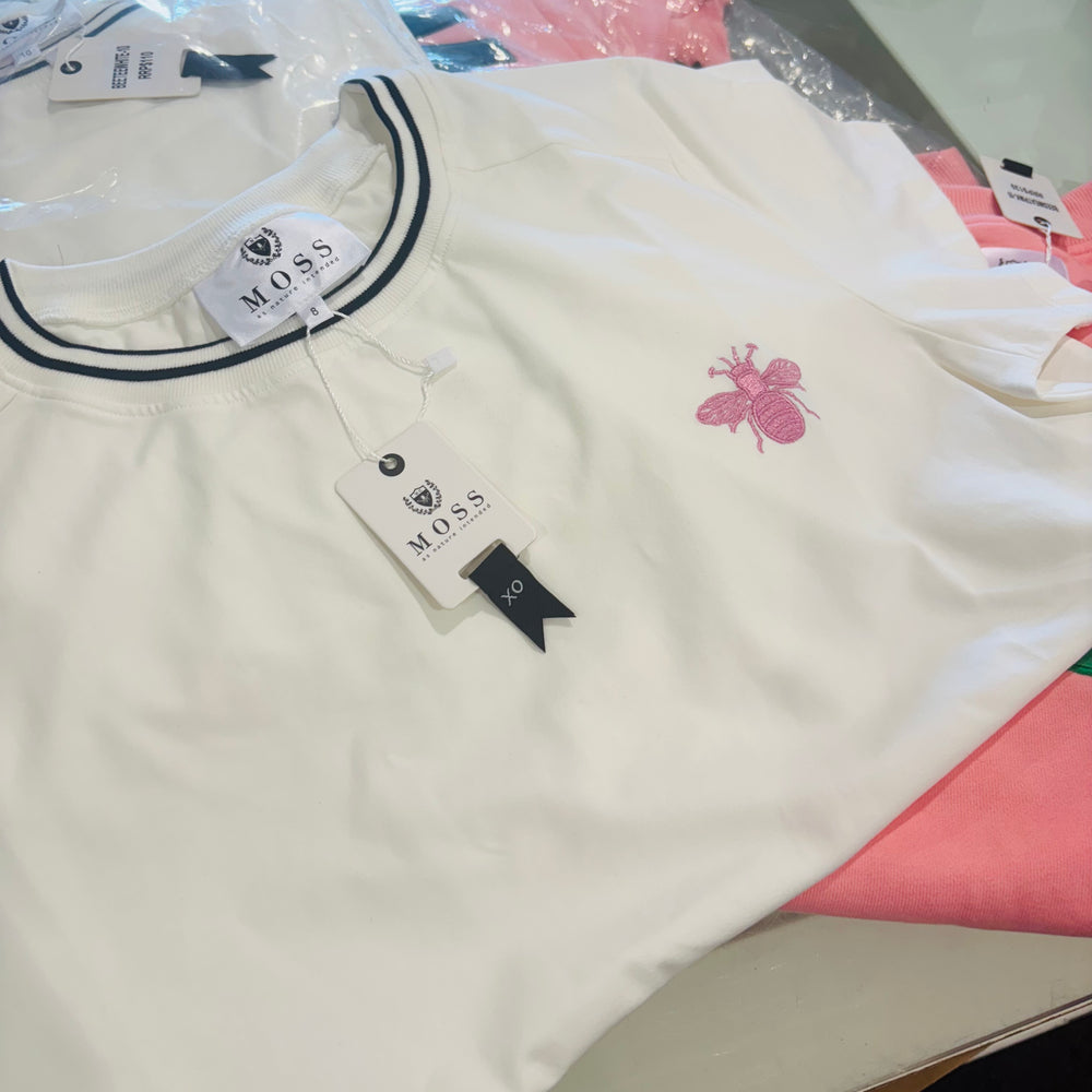 
                  
                    MOSS Bee Tee -White/pink bee
                  
                