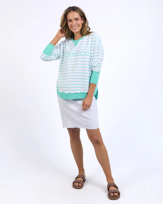 
                  
                    Foxwood Simplified Sweatshirt - Mint Green stripe
                  
                