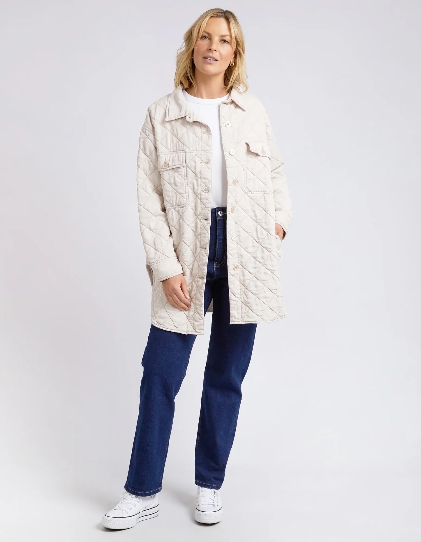 
                  
                    Katie Quilted Shacket Oatmeal
                  
                