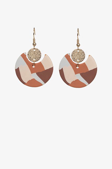 Abstract Earth Tones Earring