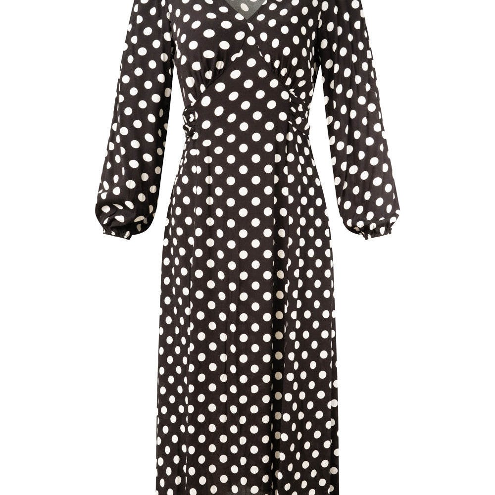 
                  
                    Sabrina Dress Latte Polkadot
                  
                