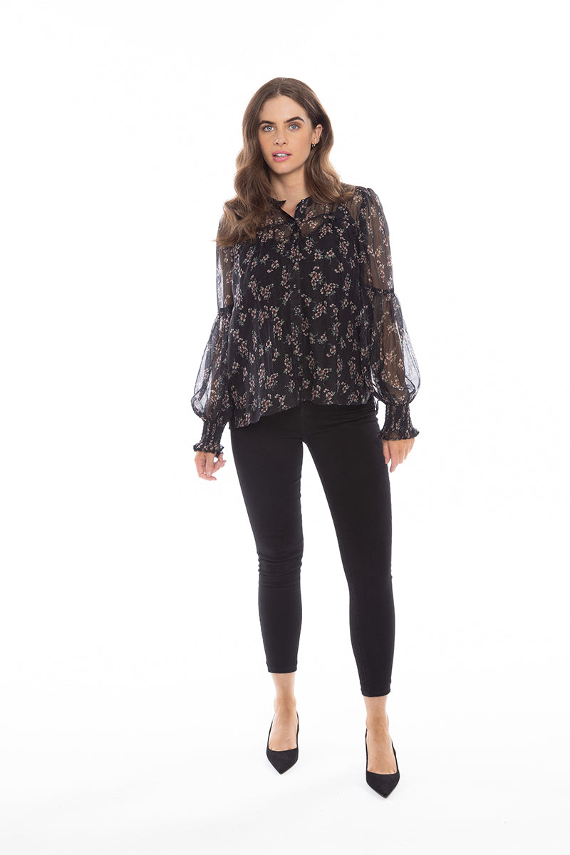 SEEKING LOLA Keeper blouse black blush