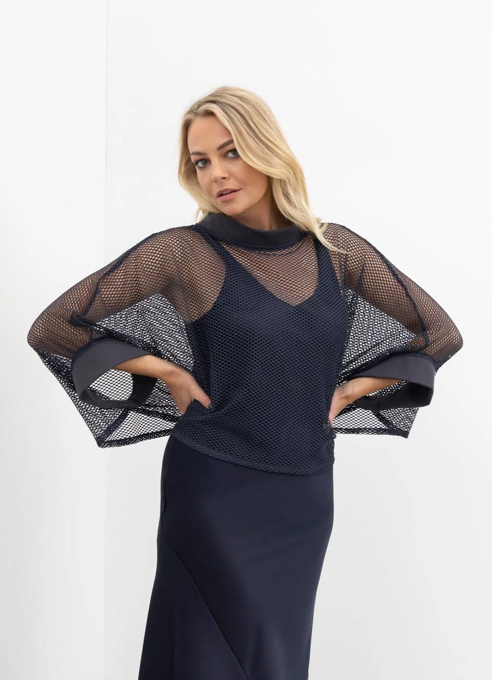 Bioko Mesh Top -black