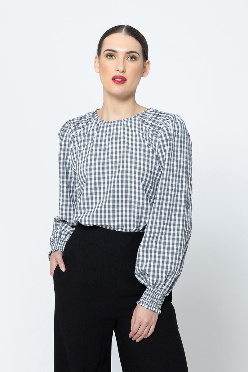 Honey Combe Blouse -Texture Check