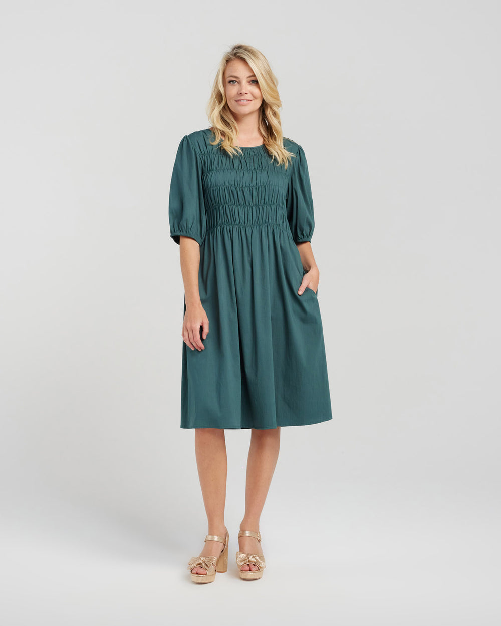 Sienna Dress Deep Green