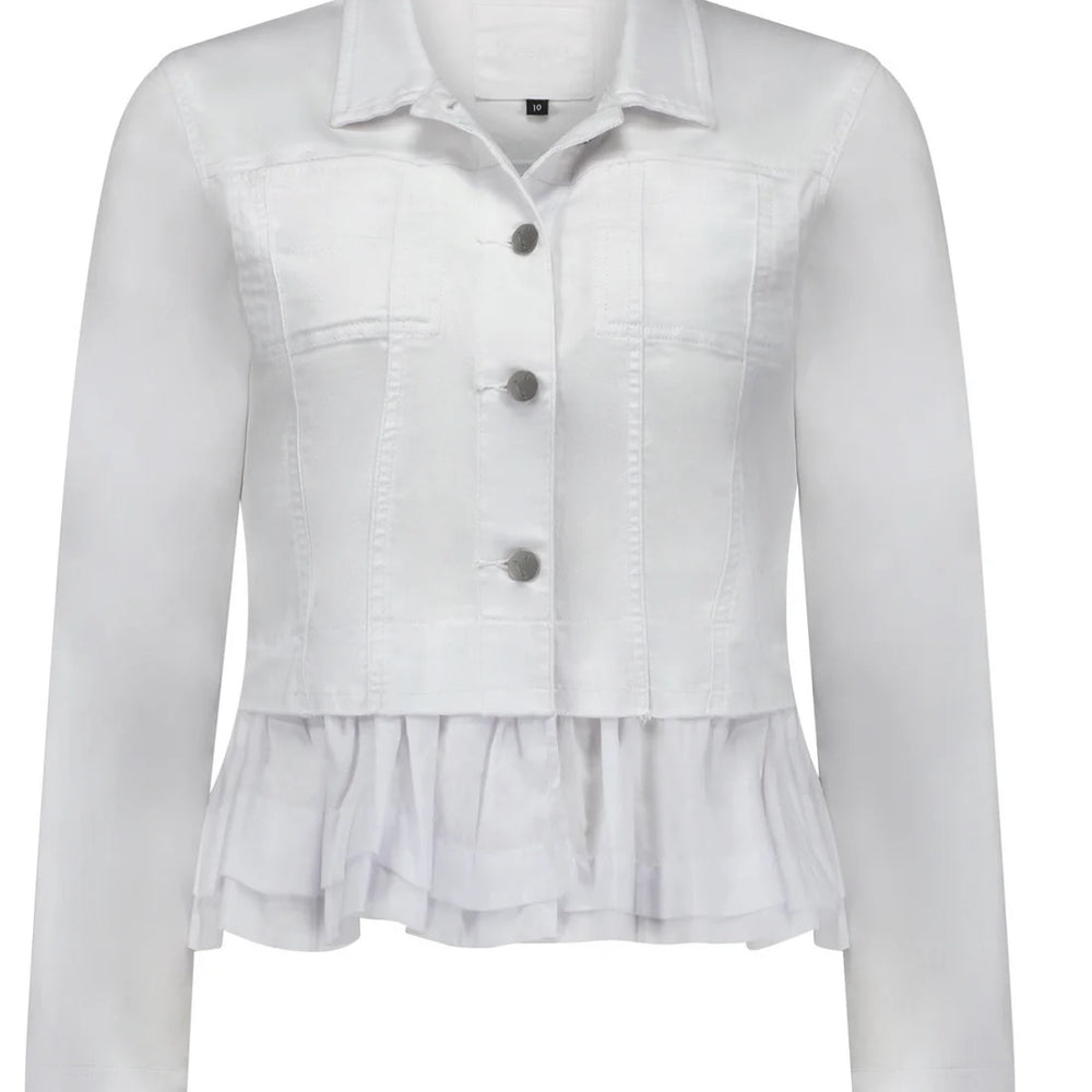 
                  
                    2091 - Jacket with Frill Hem White
                  
                