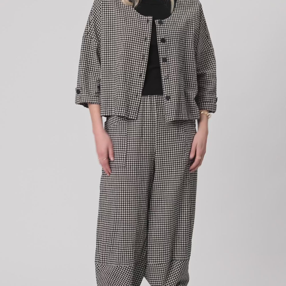 
                  
                    Load and play video in Gallery viewer, Thelma Jacket Gingham
                  
                